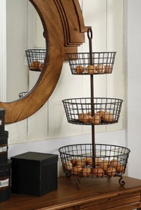 Three Tier Metal Basket Vegetable Stand Three Tier Metal Basket Vegetable Stand