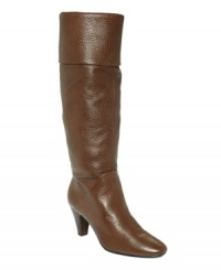 With their trendy almond-toe shape and chic cuff embellishment, Tahari's Gentry boots are a great choice for fall. Show off their sleek style by pairing them with one of T Tahari's new fall skirts. With their trendy almond-toe shape and chic cuff embellishment, Tahari's Gentry boots are a great choice for fall. Show off their sleek style by pairing them with one of T Tahari's new fall skirts.