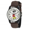 Disney Men's MCK617 Mickey Mouse Black and Brown Strap Moving Hands Watch