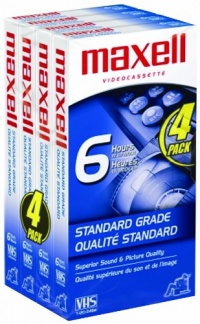 Maxell STD-T-120 Video VHS - 4 Pack Maxell STD-T-120 Video VHS - 4 Pack