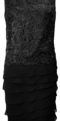 Jones New York Women's Lace Top Black Dress 14P Jones New York Women's Lace Top Black Dress 14P