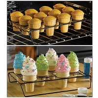 Cupcake Cone Baking Rack (Set of 4 Racks) Dishwasher Safe Non-Stick Cooking Cupcake Cone Baking Rack (Set of 4 Racks) Dishwasher Safe Non-Stick Cooking