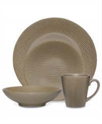 Stoneware in warm taupe offers contemporary style with a combination of smooth, lined and textured surfaces. Sleek, simple and easy to dress up or down, the Allspice 4-piece place settings are a smart, enticing choice for every meal. (Clearance) Stoneware in warm taupe offers contemporary style with a combination of smooth, lined and textured surfaces. Sleek, simple and easy to dress up or down, the Allspice 4-piece place settings are a smart, enticing choice for every meal. (Clearance)