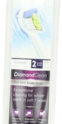 Philips Sonicare HX6072/66 Diamond Clean Replacement Brush Heads, Compact, 2pk Philips Sonicare HX6072/66 Diamond Clean Replacement Brush Heads, Compact, 2pk