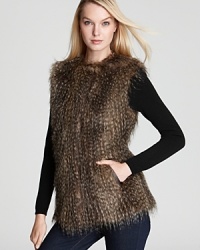 Stop the show from sunup to sundown in this trend-right Via Spiga faux fur vest--the go to, effortlessly glam fix. Stop the show from sunup to sundown in this trend-right Via Spiga faux fur vest--the go to, effortlessly glam fix.
