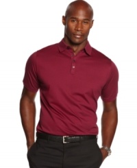Stay on solid style ground in this sharp polo shirt from Calvin Klein Stay on solid style ground in this sharp polo shirt from Calvin Klein