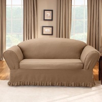 Sure Fit Chloe Wing Chair Slipcover, Plum Sure Fit Chloe Wing Chair Slipcover, Plum