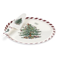 Spode Christmas Tree Peppermint Cake Plate and Server, 11-Inch Spode Christmas Tree Peppermint Cake Plate and Server, 11-Inch