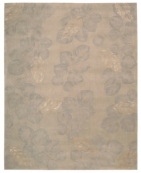 Exquisitely chic with an alluring foliage motif, this area rug is hand tufted and hand carved from only the finest premium wool. In a delicate soft grey palette, the rug is expertly washed to lend the surface a handsome luster, texture and sheen. Exquisitely chic with an alluring foliage motif, this area rug is hand tufted and hand carved from only the finest premium wool. In a delicate soft grey palette, the rug is expertly washed to lend the surface a handsome luster, texture and sheen.