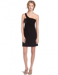 LBD Laundry by Design Women's One Shoulder Matte Jersey With Sequins,Black,6 LBD Laundry by Design Women's One Shoulder Matte Jersey With Sequins,Black,6