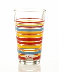 Your daily dose of retro charm! Created exclusively for Macy's, these colorful ringed drinking glasses are simple, fun and undeniably hip. Mix and match! Your daily dose of retro charm! Created exclusively for Macy's, these colorful ringed drinking glasses are simple, fun and undeniably hip. Mix and match!