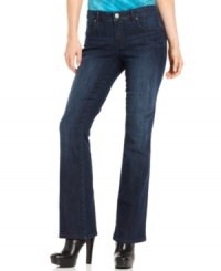 Get a cute, curve-hugging fit from Calvin Klein Jeans with these classic bootcut jeans. Get a cute, curve-hugging fit from Calvin Klein Jeans with these classic bootcut jeans.