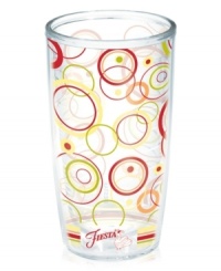 Iconic style meets brilliant design in the Fiesta Sunny Ripple tumbler by Tervis Tumblers. Bright colors ring around a practically indestructible cup that'll keep hot drinks hot and cold drinks cold. With Fiesta logo and dancer. Iconic style meets brilliant design in the Fiesta Sunny Ripple tumbler by Tervis Tumblers. Bright colors ring around a practically indestructible cup that'll keep hot drinks hot and cold drinks cold. With Fiesta logo and dancer.