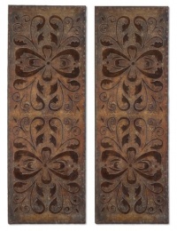 Uttermost 13643 41-1/4-Inch by 14-1/2-Inch Alexia Panels Metal Wall Art, Set of 2 Uttermost 13643 41-1/4-Inch by 14-1/2-Inch Alexia Panels Metal Wall Art, Set of 2