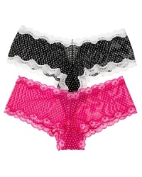 A charming mesh polka dot tanga with contrast floral lace trim. Style #311 A charming mesh polka dot tanga with contrast floral lace trim. Style #311