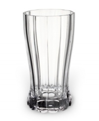 Elevate your favorite everyday beverage with this beautiful, prismatic highball glass. With a gently scalloped base and a subtle hourglass shape. (Clearance)