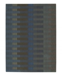 The Calvin Klein Loom Select Rug Collection offers a modern design approach to floor coverings with an emphasis on distinct colors and subtle textures. Woven in plush wool with refined accents of hand carving, these rugs provide a dense and luxurious texture, while a soft patina imbues each carpet with distinct depth and design distinction. This rug features a linear block pattern in muted blues and grays, adding modern versatility for your home. The Calvin Klein Loom Select Rug Collection offers a modern design approach to floor coverings with an emphasis on distinct colors and subtle textures. Woven in plush wool with refined accents of hand carving, these rugs provide a dense and luxurious texture, while a soft patina imbues each carpet with distinct depth and design distinction. This rug features a linear block pattern in muted blues and grays, adding modern versatility for your home.