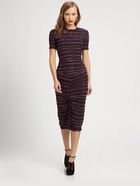 Colorfully striped wool tweed, tailored with an inverted front seam and tucked back details.Silk-trimmed waistbandInverted back seamBack hemline tucksBack zipStretch silk liningAbout 28 long30% wool/23% cotton/19% acrylic/17% viscose/10% polyamide/1% elastaneDry cleanImported of French fabricModel shown is 5'8 (176cm) wearing US size 4. Colorfully striped wool tweed, tailored with an inverted front seam and tucked back details.Silk-trimmed waistbandInverted back seamBack hemline tucksBack zipStretch silk liningAbout 28 long30% wool/23% cotton/19% acrylic/17% viscose/10% polyamide/1% elastaneDry cleanImported of French fabricModel shown is 5'8 (176cm) wearing US size 4.