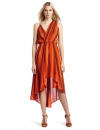 Rebecca Minkoff Women's Long Delhia Dress, Orange, 6