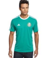 Even when life goes into overtime you'll stay comfortable, just like your favorite team, in this Mexico Home replica soccer jersey from adidas. Even when life goes into overtime you'll stay comfortable, just like your favorite team, in this Mexico Home replica soccer jersey from adidas.