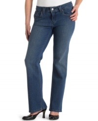 A classic bootcut fit is universally flattering! This petite version from Levi's features a faded medium wash and back flap pockets. A classic bootcut fit is universally flattering! This petite version from Levi's features a faded medium wash and back flap pockets.