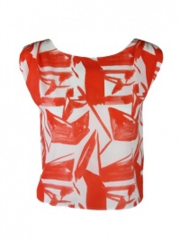 Alice + Olivia womens blaine printed top