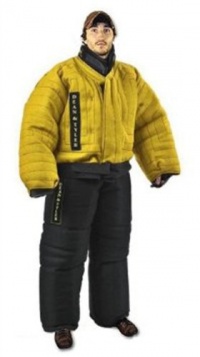 Dean & Tyler Full Protection Bite Suit, Yellow/Black, Fits 5.10-Feet to 6.2-Feet Height and 174 to 187-Pound Weight Dean & Tyler Full Protection Bite Suit, Yellow/Black, Fits 5.10-Feet to 6.2-Feet Height and 174 to 187-Pound Weight