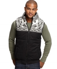 You'll be stylin' as you swagger confidently in this fitted puffer vest by Eck Unltd. You'll be stylin' as you swagger confidently in this fitted puffer vest by Eck Unltd.