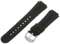 Timex Men's Q7B798 Expedition Sport Leather 18mm Black and Blue Replacement Watchband Timex Men's Q7B798 Expedition Sport Leather 18mm Black and Blue Replacement Watchband