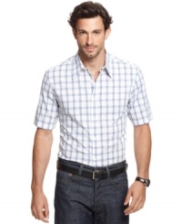 Plaid on this John Ashford shirt adds prep to your step, whether it's paired with jeans or khakis, for a classically fresh look. Plaid on this John Ashford shirt adds prep to your step, whether it's paired with jeans or khakis, for a classically fresh look.