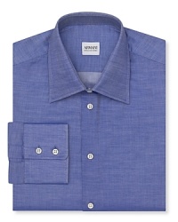 A contemporary fit button-down from Armani Collezioni completes your dress wardrobe with elegant simplicity. A contemporary fit button-down from Armani Collezioni completes your dress wardrobe with elegant simplicity.