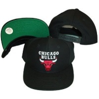 Chicago Bulls Black Snapback Adjustable Plastic Snap Ba Chicago Bulls Black Snapback Adjustable Plastic Snap Ba