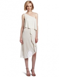 BCBGMAXAZRIA Women's Katrina One Shoulder Asymmetrical Dress, Gardenia, X-Small BCBGMAXAZRIA Women's Katrina One Shoulder Asymmetrical Dress, Gardenia, X-Small