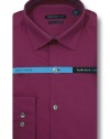 Van Heusen Men's Long Sleeve Slim Fit Stretch Dress Shirt, Mulberry