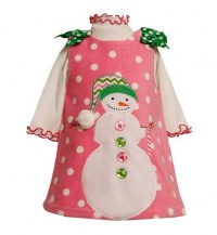 Bonnie Baby Infant Girls 2-Piece Fleece Jumper Set, Pink Snowman, 3-6 Months Bonnie Baby Infant Girls 2-Piece Fleece Jumper Set, Pink Snowman, 3-6 Months