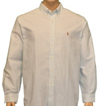 Polo Ralph Lauren Men's Small Pony Dress Shirt French Turquoise & White Striped Polo Ralph Lauren Men's Small Pony Dress Shirt French Turquoise & White Striped