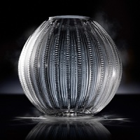 Inez Spherical Vase by William Yeoward. An elegant and magnificent flower vase that is both contemporary and traditional. A wonderful centerpiece for the dining table with beautiful cuts notched into the curved sides. Available in two sizes: 9 and 12. Inez Spherical Vase by William Yeoward. An elegant and magnificent flower vase that is both contemporary and traditional. A wonderful centerpiece for the dining table with beautiful cuts notched into the curved sides. Available in two sizes: 9 and 12.