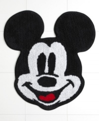 See you real soon! The ever-lovable Mickey Mouse steals the show in this bath rug from Disney, featuring a classic Mickey face in pure tufted cotton for a playful addition to your bathroom. See you real soon! The ever-lovable Mickey Mouse steals the show in this bath rug from Disney, featuring a classic Mickey face in pure tufted cotton for a playful addition to your bathroom.