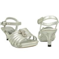 Girls Strappy Cross Rhinestones High Heel Silver Sandals Pageant toddler/youth shoes Size 13 Girls Strappy Cross Rhinestones High Heel Silver Sandals Pageant toddler/youth shoes Size 13