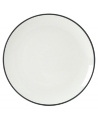 Mix and match these splashes of color for a tabletop with endless possibility! The modern coupe shape and two-tone hues mean these Noritake dinner plates will bring life to any décor. Select pieces in your favorite shades to create a customized dinnerware collection. Mix and match these splashes of color for a tabletop with endless possibility! The modern coupe shape and two-tone hues mean these Noritake dinner plates will bring life to any décor. Select pieces in your favorite shades to create a customized dinnerware collection.