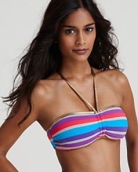 Channel a vintage vibe poolside with MARC BY MARC JACOBS' striped top. With metallic trim, this 70's-inspired bandeau looks leisurely with flat sandals and oversized shades. Channel a vintage vibe poolside with MARC BY MARC JACOBS' striped top. With metallic trim, this 70's-inspired bandeau looks leisurely with flat sandals and oversized shades.