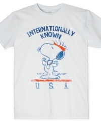 Far and wide. Speak the universal language of cool casual style in this graphic t-shirt from Hybrid. Far and wide. Speak the universal language of cool casual style in this graphic t-shirt from Hybrid.