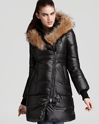 A luxe fur trim lends enviable style to this cozy down puffer coat from Mackage. A luxe fur trim lends enviable style to this cozy down puffer coat from Mackage.