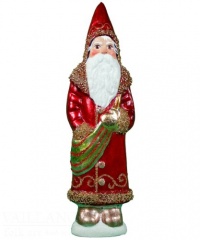 Vaillancourt Tall Red Coat Glimmer Santa Vaillancourt Tall Red Coat Glimmer Santa