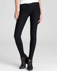 A modern manipulation of classic denim, these black rag & bone/JEAN leggings tout sleek wearability and a true handmade feel. A modern manipulation of classic denim, these black rag & bone/JEAN leggings tout sleek wearability and a true handmade feel.