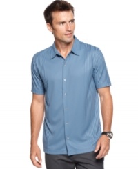 Add some depth to your outfit with this ribbed shirt from Via Europa. Add some depth to your outfit with this ribbed shirt from Via Europa.