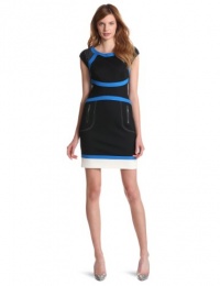 laundry BY SHELLI SEGAL Women's Color Blocked Ponte Dress, Black, 6 laundry BY SHELLI SEGAL Women's Color Blocked Ponte Dress, Black, 6