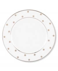 Pave your table in polka dots for fine dining without the formality. From kate spade new york dinnerware, the Larabee Road bread and butter plate features luxe bone china with platinum accents that combine easy elegance and irresistible whimsy. Pave your table in polka dots for fine dining without the formality. From kate spade new york dinnerware, the Larabee Road bread and butter plate features luxe bone china with platinum accents that combine easy elegance and irresistible whimsy.