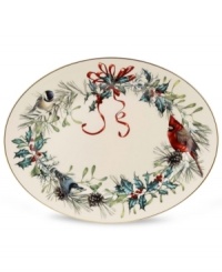 For nearly 150 years, Lenox has been renowned throughout the world as a premier designer and manufacturer of fine tableware. This year, begin a cherished holiday tradition with the festive Winter Greetings dinnerware collection. Its resplendent pattern of red and gold bows accented with sprigs of holly is fresh and lively on snowy white china, making your entertaining table a bountiful expression of holiday cheer. For nearly 150 years, Lenox has been renowned throughout the world as a premier designer and manufacturer of fine tableware. This year, begin a cherished holiday tradition with the festive Winter Greetings dinnerware collection. Its resplendent pattern of red and gold bows accented with sprigs of holly is fresh and lively on snowy white china, making your entertaining table a bountiful expression of holiday cheer.
