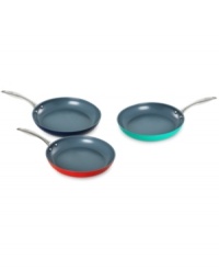 Spice up your space with Fiesta's colorful & durable cookware. Mastering the art of prep & presentation, this fry pan features a heavy-gauge construction that heats evenly & quickly for effortless gourmet meals and features a Thermolon™ ceramic nonstick coating for a neat & tidy cleanup. Limited lifetime warranty. Spice up your space with Fiesta's colorful & durable cookware. Mastering the art of prep & presentation, this fry pan features a heavy-gauge construction that heats evenly & quickly for effortless gourmet meals and features a Thermolon™ ceramic nonstick coating for a neat & tidy cleanup. Limited lifetime warranty.